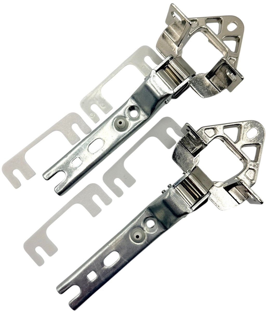 Fixem 2x koelkast scharnier, 4x plaatjes, geschikt voor Miele Bosch Siemens, 00268699, 00268698, 5554870 scharnier voor deur inbouw