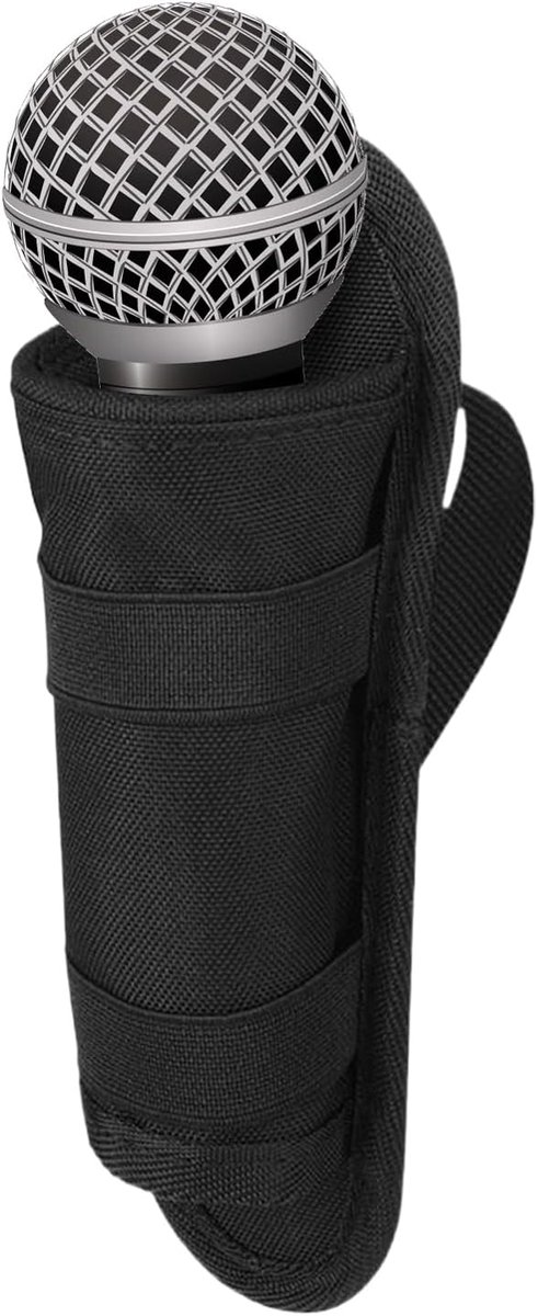 Microfoonhouder Riem - Draagbare Tas - Publieke Spraak - Verstelbare Opening - 19 cm Lengte