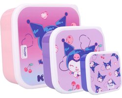 Hello Kitty & Friends Fresh Bites Snackbox (3 en 1) - Kuromi - Violet