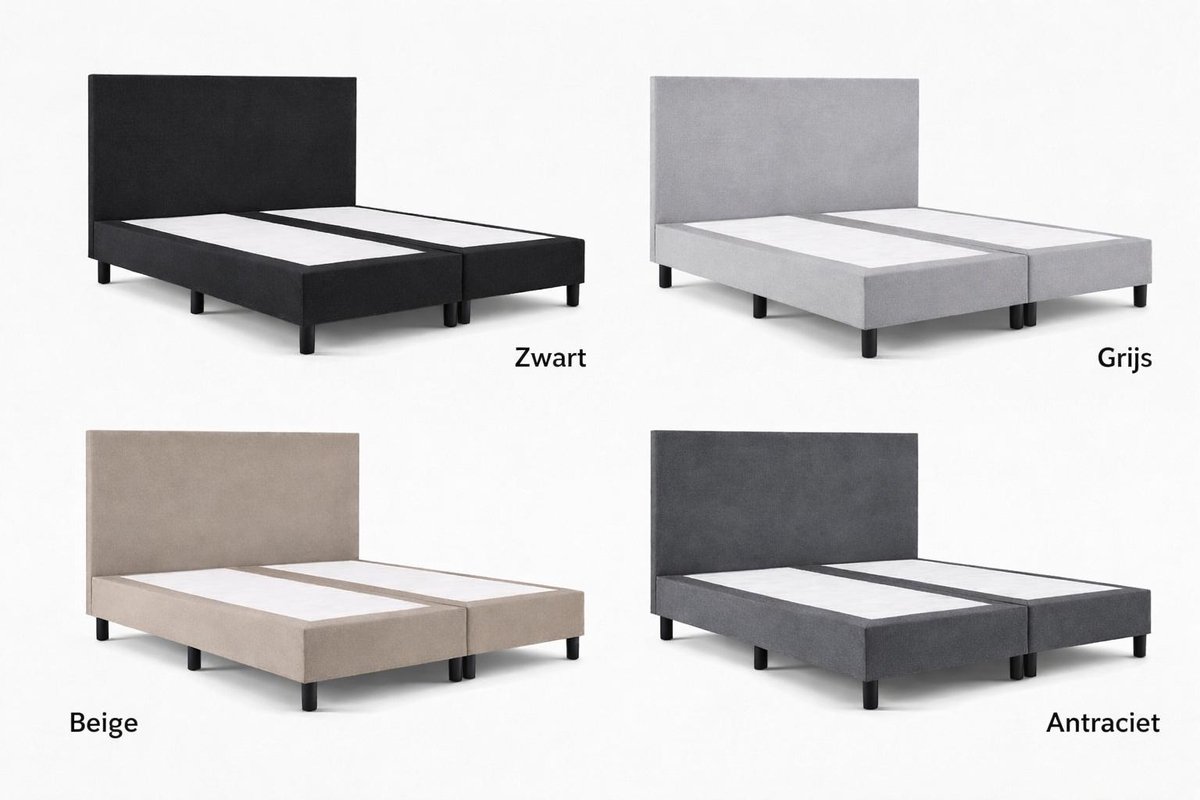 Boxspring Ayla Royal 120x200 Antraciet Zonder Matras - afbeelding 2