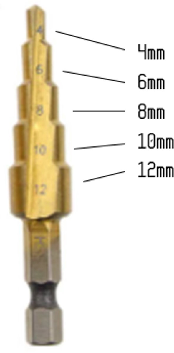 Trappenboor 4 tot 12mm
