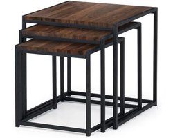 Julian Bowen Tribeca Nest van 3 tafels - Walnoot