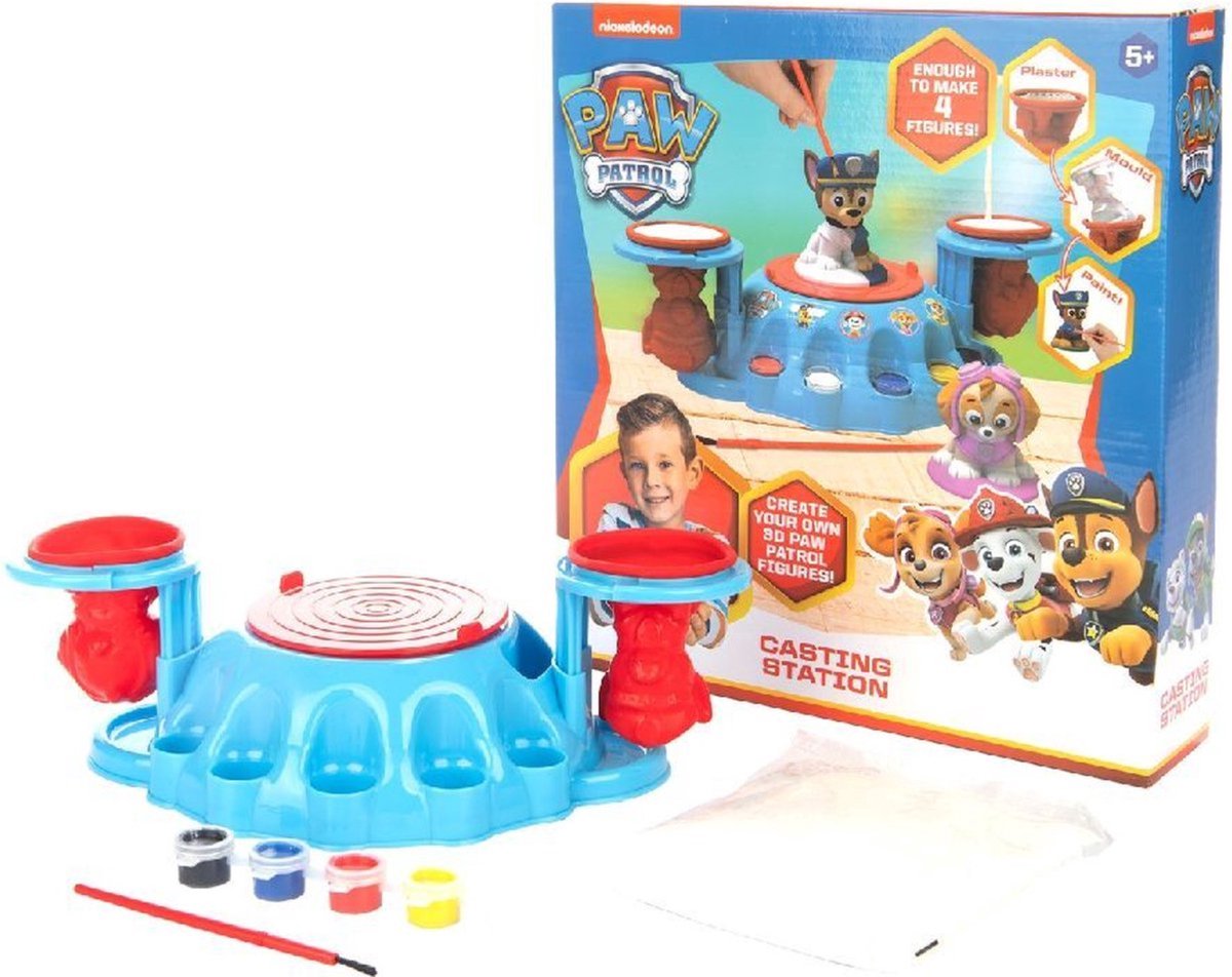 Spin Master Paw Patrol Casting Station - Blauw, 4 Figuren