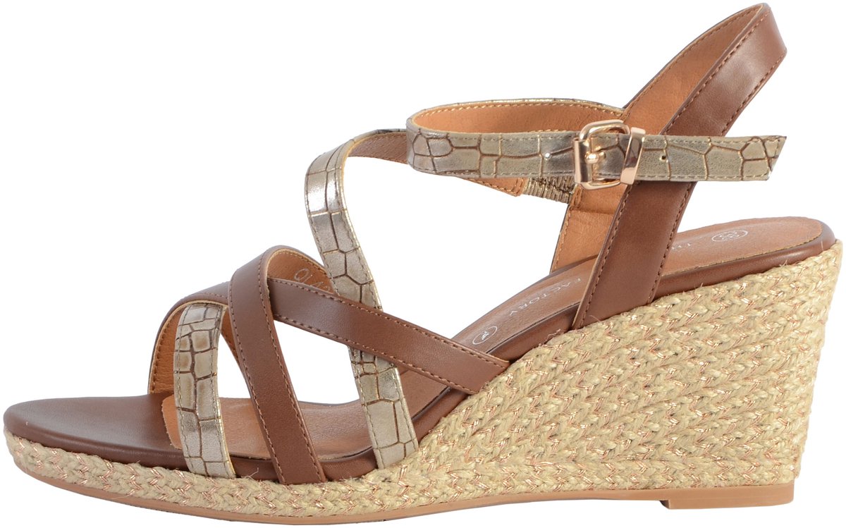 Sandaal met plateauzool QL4354