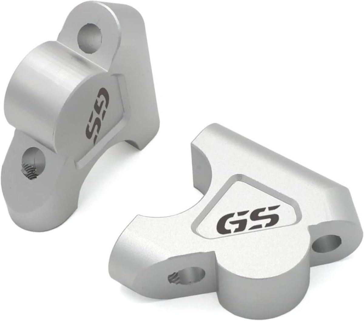 Stuurverhoger Motorfiets - Stuurverhoger Kit - Comfortabeler Rijden - 30mm Hoogte Verstelbaar - 2 Stuks - Zilver