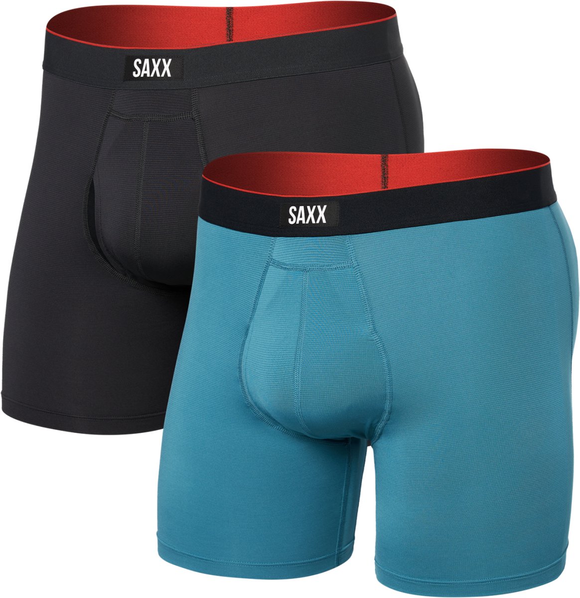 SAXX Heren Boxershort Multi-Sport Mesh - Boxer met BallPark Pouch® PRO - Sport Ondergoed met kortere pijp - Lichtblauw - XL