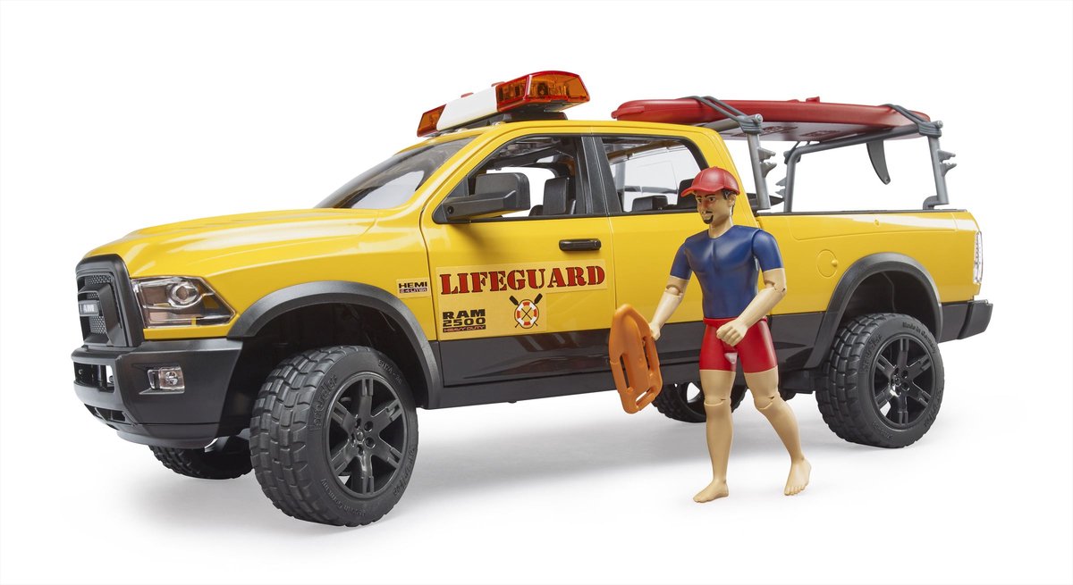 Bruder Dodge RAM 2500 Reddingsbrigadeauto met strandwacht thumbnail 6