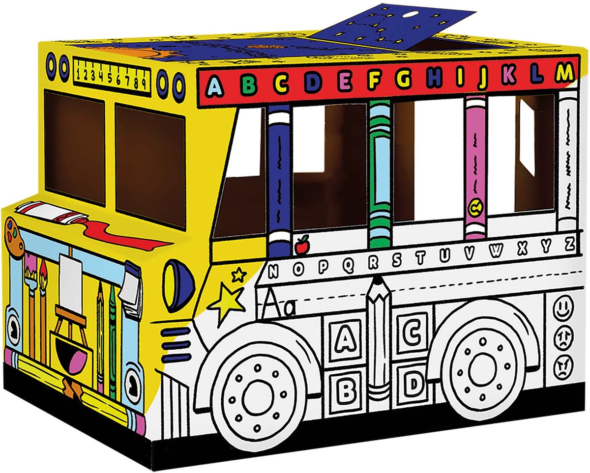 Bankers Box Play - Speelhuis stevig karton - Speelbus - Inkleurbaar