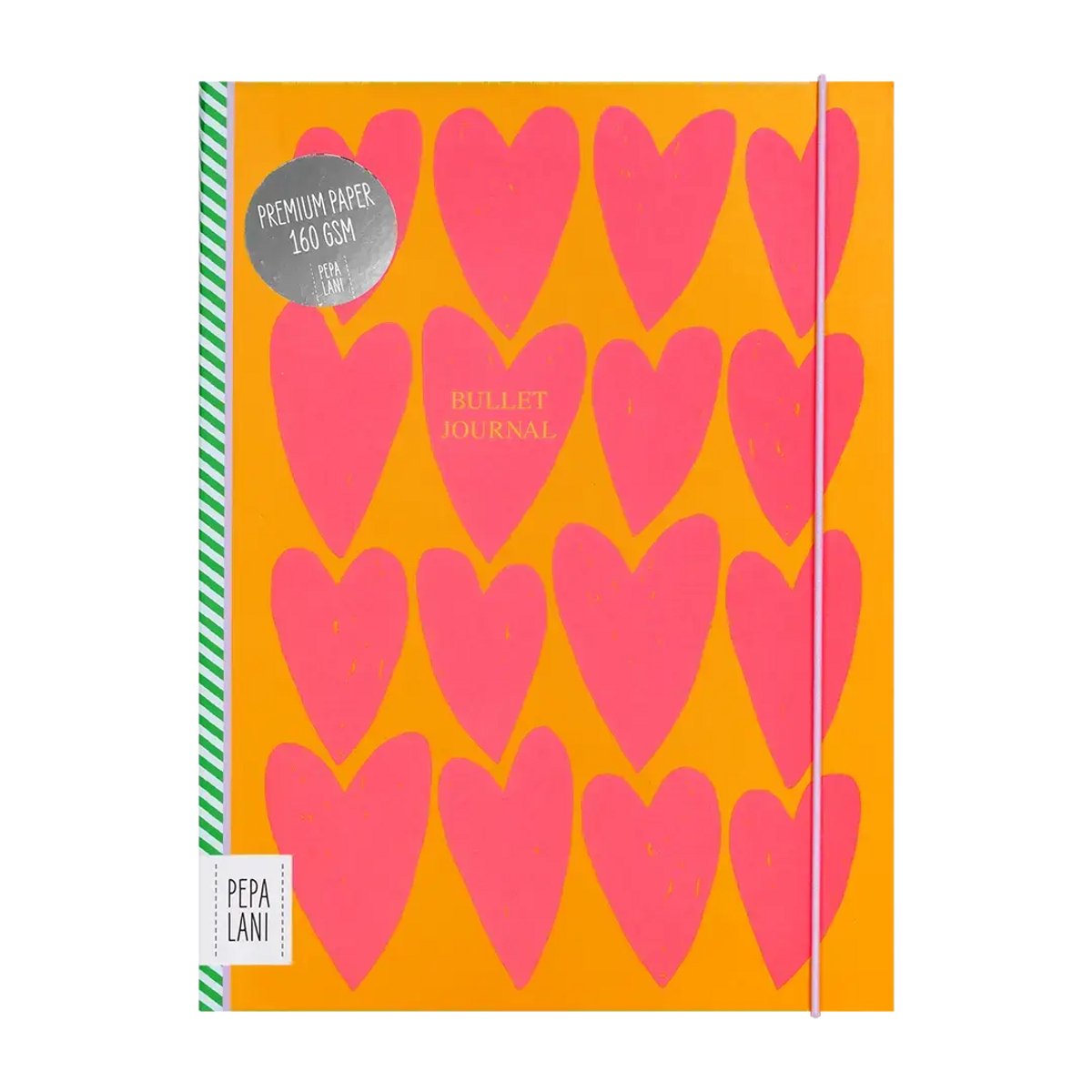 Pepa Lani Bullet Journal PRO Flower Pink Orange Fancy Hearts