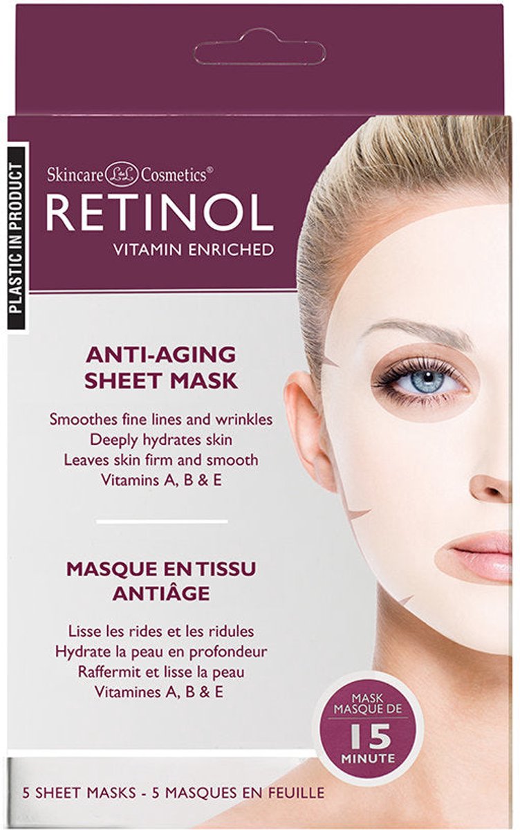 Retinol Anti-aging sheet mask 5 stuks