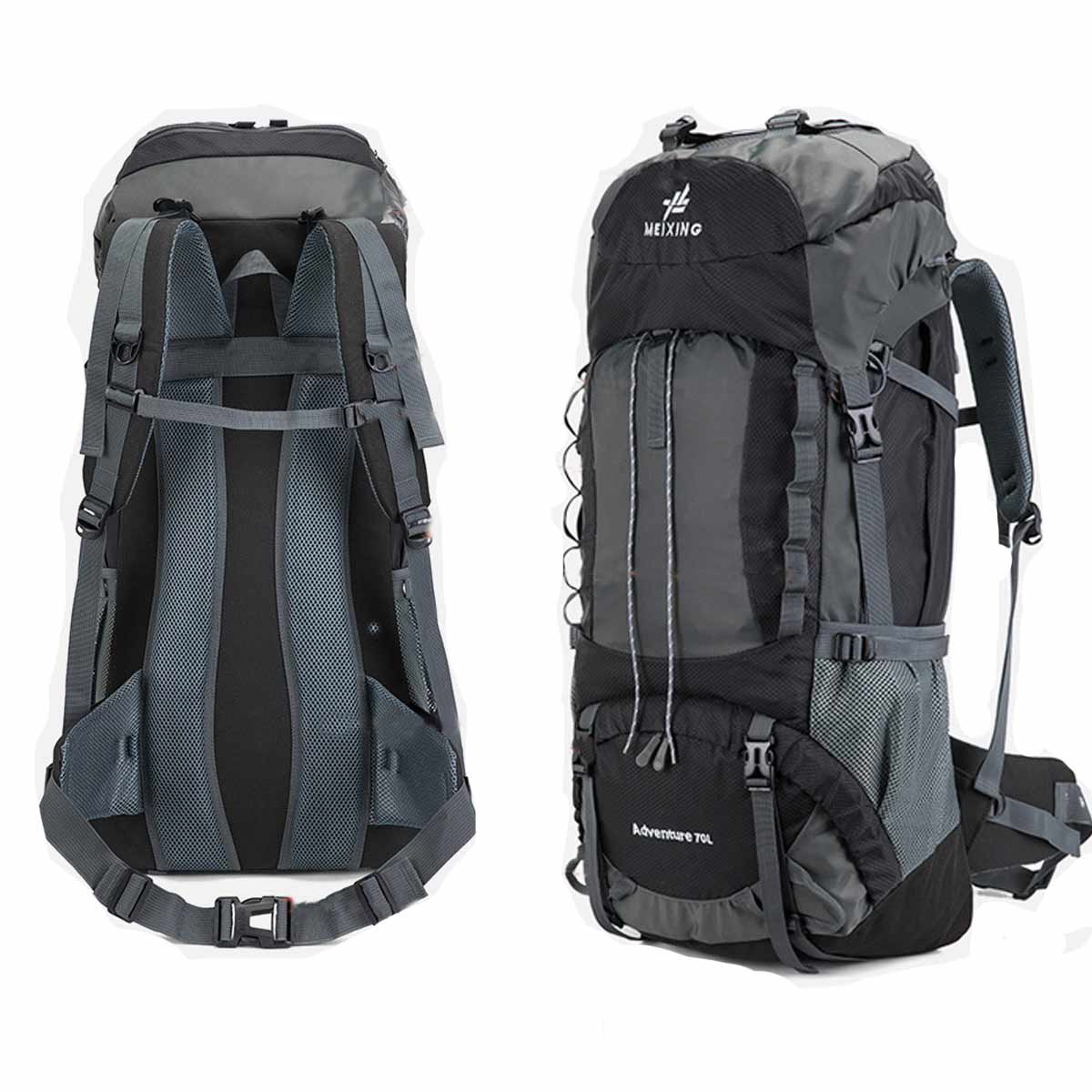Bol.com Meedeer Wandelrugzak 70L - Heren Dames Waterdichte wandelrugzak - Backpacker Rugzak voor Wandelen, Bergbeklimmen, Kamper... aanbieding
