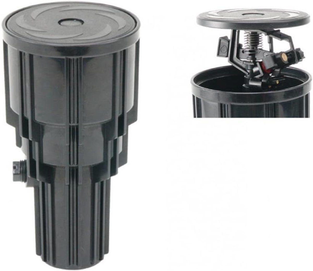 Impuls sprinkler - Pop-up sproeier - Gazon besproeien - Verstelbare worpbreedte - 6-12m bereik - Zwart