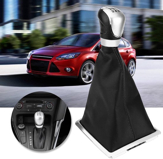 Schakelpookknop Set - Pookknop Gaiter Boot Kit - Auto Interieur Upgrade - Specifiek Ontworpen Pasvorm - 5 Versnellingen - Zwart — afbeelding 5