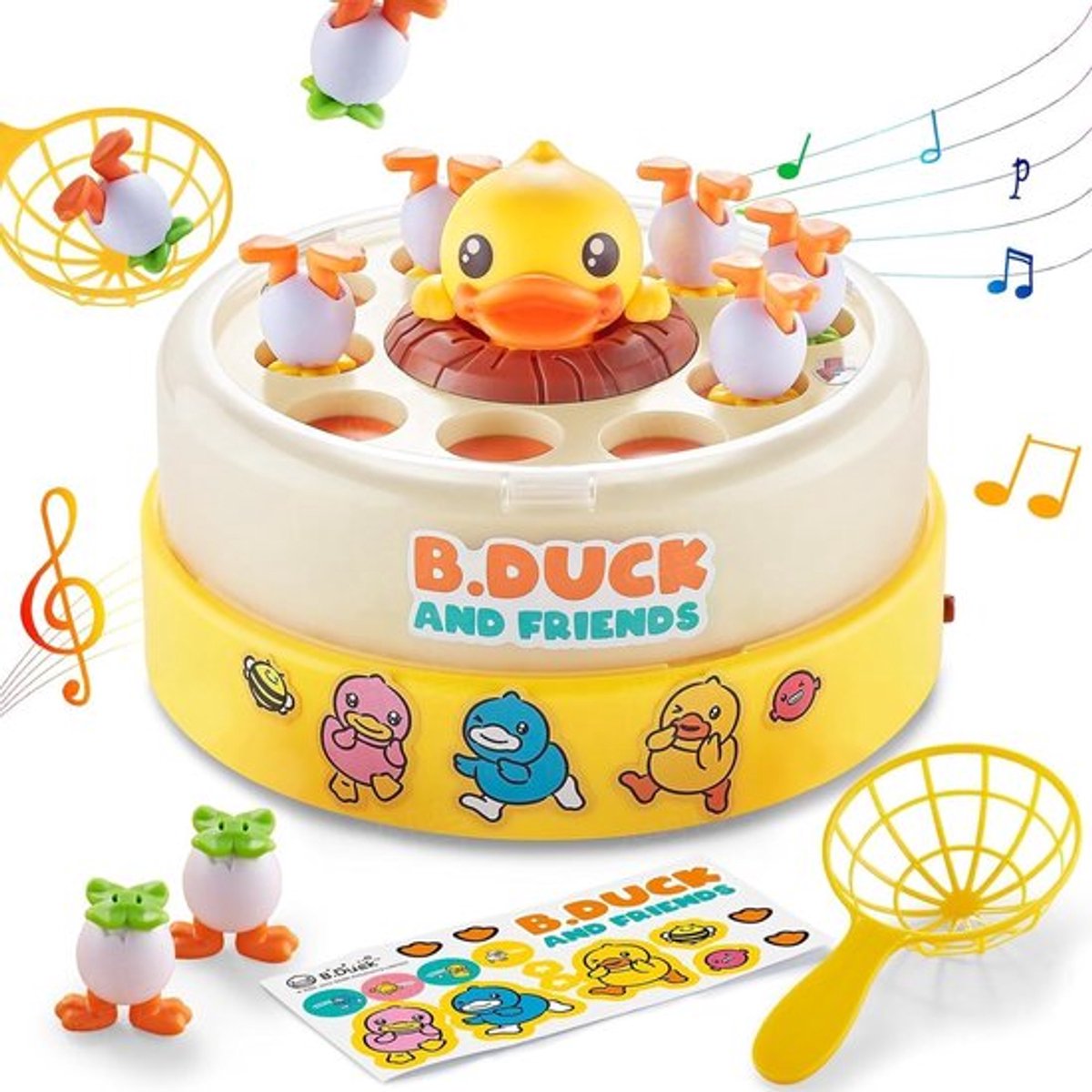 2in1 visspel met eendjes - met vislijnen en netjes - educatief kinderspel - bouncing ducks