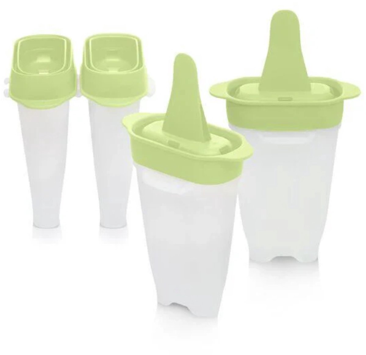 IJspinguins Lollitups (om zelf gezonde ijs te maken), 4x, groen