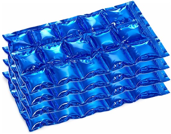 4x Stuks herbruikbare koelelementen/icepacks 15 x 25 cm - Flexibele koelelementen voor koeltas/koelbox van Benson — afbeelding 4