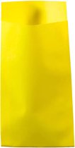 Sac cadeau jaune | 7x13cm 50 pièces | Kraft rayé 70gr