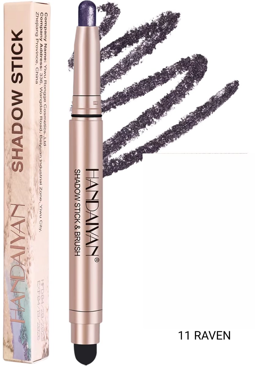 Dual Silky Eyeshadow Stick 11 Raven - Smudge Blender - Waterproof - 0.8g