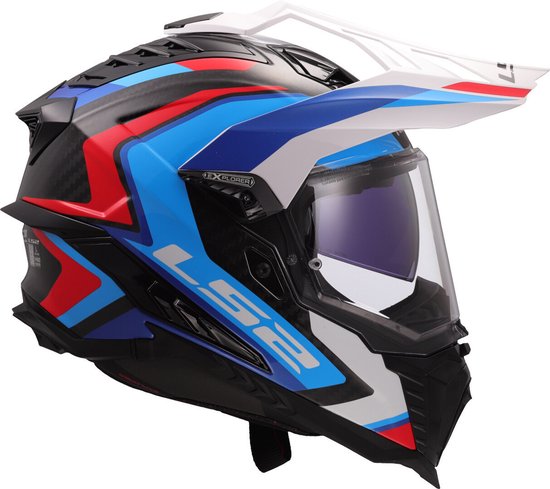 Casque LS2 Explorer Frontier II MX701 blanc / bleu taille M