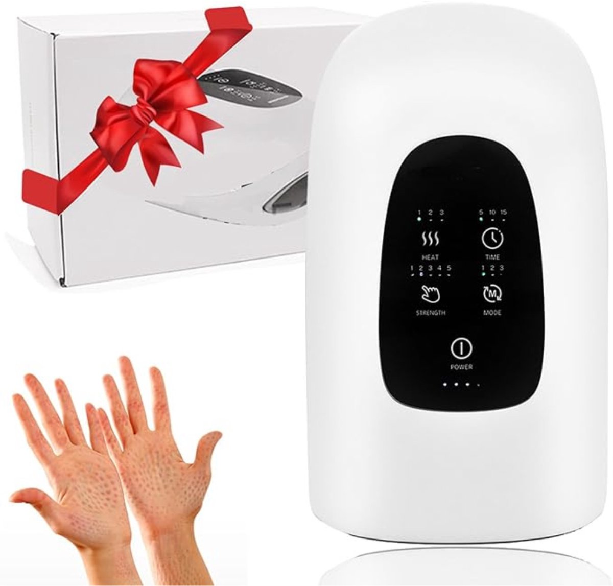 RWB® Handmassage Apparaat - Handmasseer Apparaat - Handmassage - Wit - 25cm x 15cm x 11cm