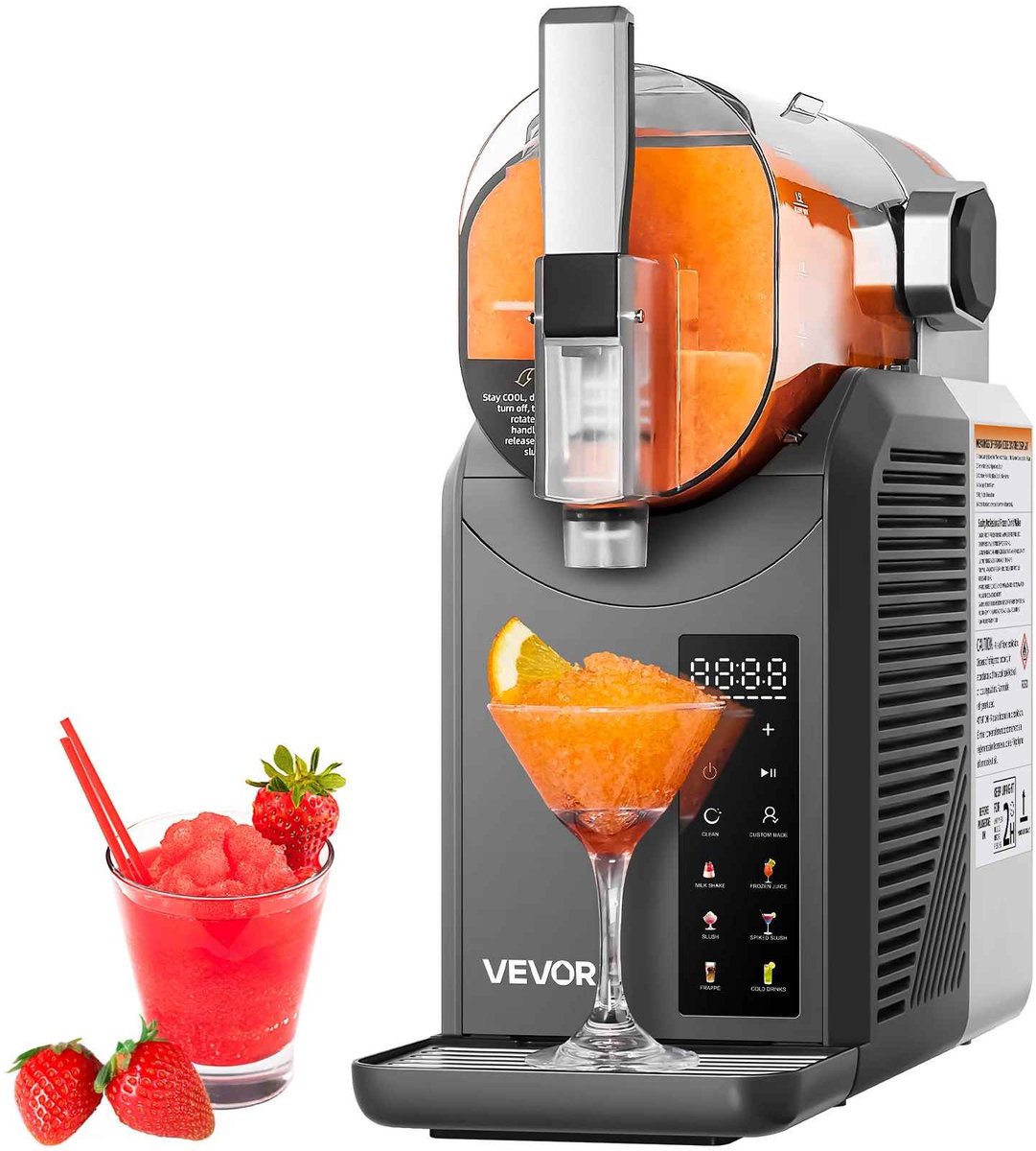 CORE Slushmachine - Slush Puppie maker - 2L Slushy Machine - Geen ijs nodig - 6 voorgeprogrammeerde programma's - 17x43x41cm