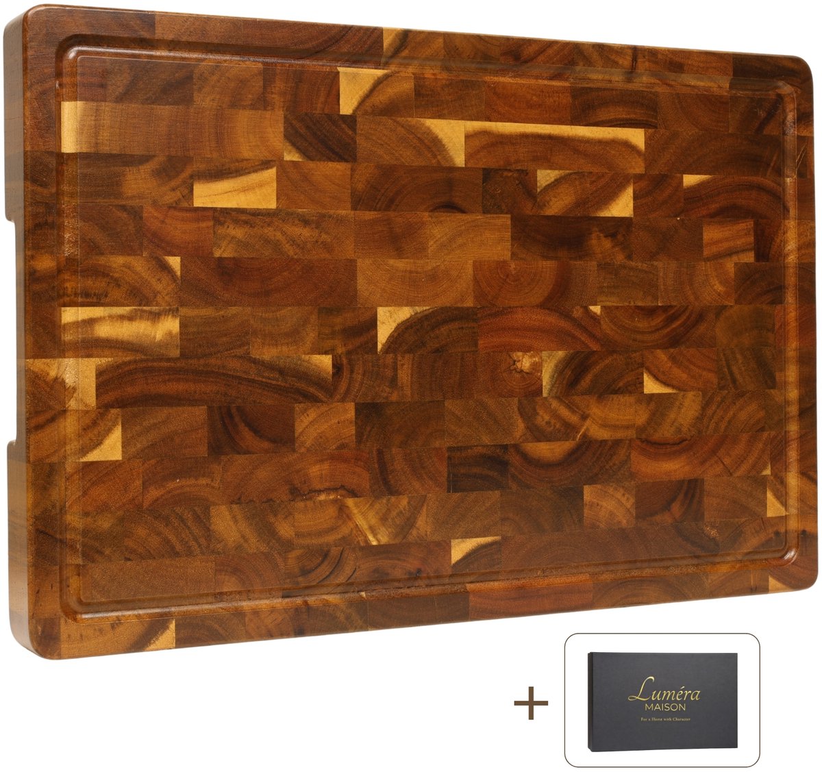 Luméra Maison – Houten Snijplank Acacia – 45×30×4 cm – Kopshout Hakblok