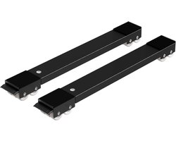 Gigicial Set van 2 Wasmachine Onderstel Transportroller Voor Wasmachine Koelkast Verstelbaar 44 70.5 cm Met 24 Wielen Rem Draagvermogen 300 kg