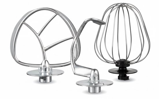 Cheffinger Keukenmixer - Zwart - 6.5L Mengkom - Keukenrobot - 3 Accessoires - Keukenmachine - 1600W van Merkloos — afbeelding 4