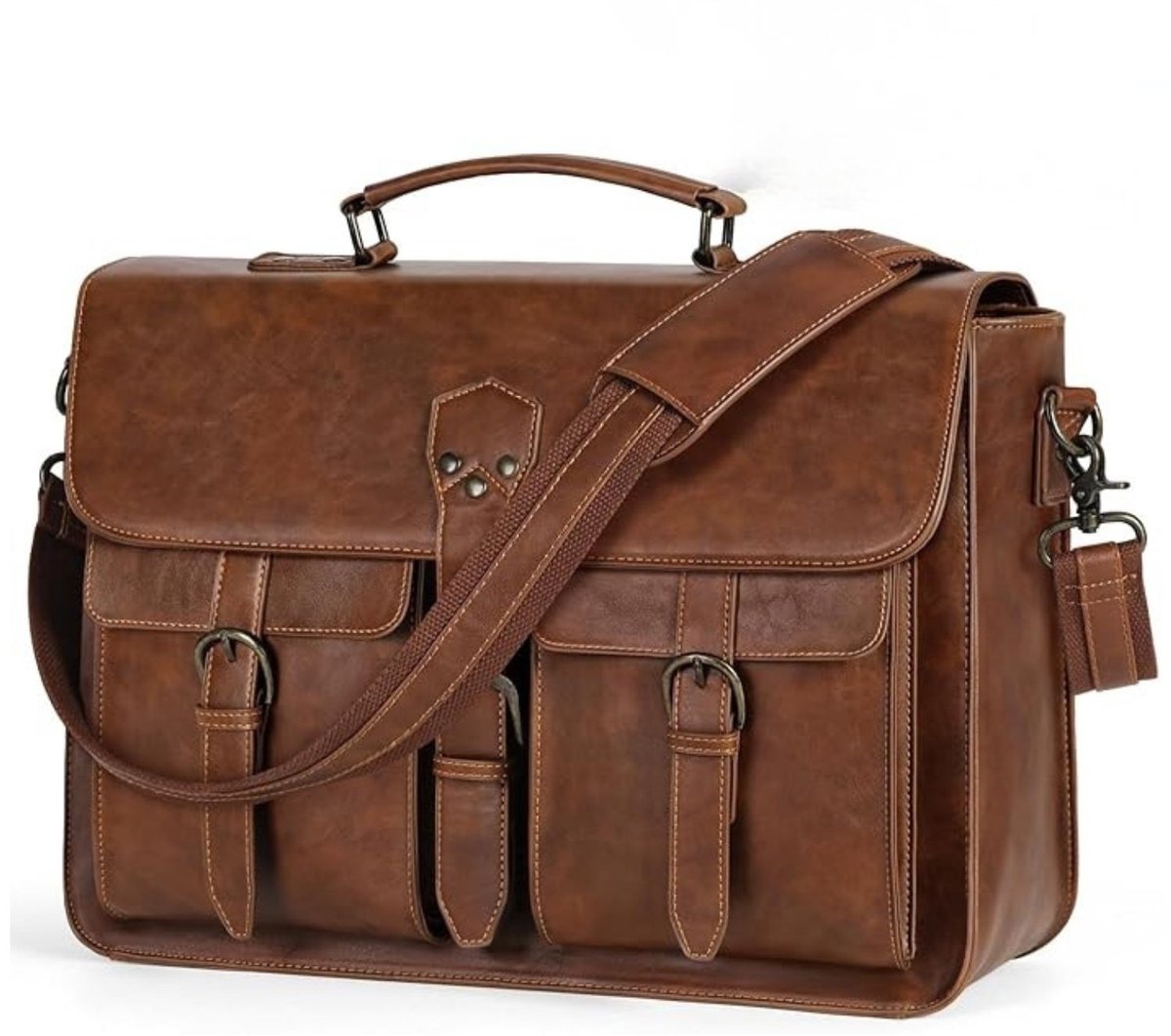 Leren Laptoptas - Laptoptas - Leren Tas - Luxe Leren Laptoptas - Werktas - Schoudertas - Business Tas - Leren Business Tas - 15.6 inch - Bruin - van Imperatoris