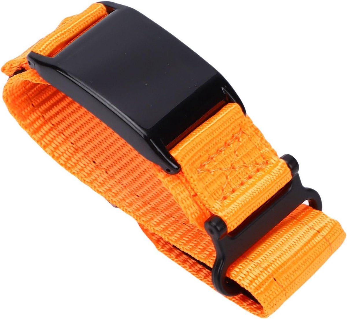 Verstelbare Nylon Horlogeband voor Fitness Tracker, Zweetbestendig en Wasbaar, Ideaal voor Sport en Dagelijks Gebruik (Oranje)