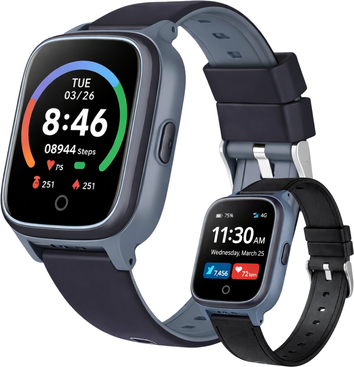 Royal Empire alarmhorloge – GPS Pro Smartwatch voor Senioren – Valdetectie & SOS – Videobellen – Medicatiealarm – Hartslag en Bloeddrukmeter
