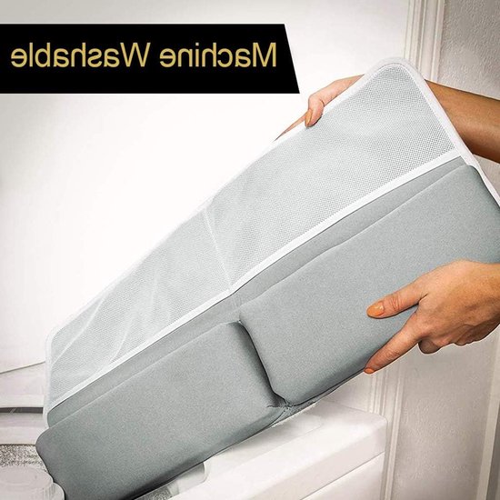 Badje Knieler Pad - Elleboogsteun Set - Babybadje Comfort - Met Speelgoed Organizer - 15 Inch Dik - Lichtgrijs — afbeelding 4