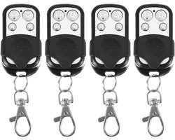4 stuks - Afstandsbediening - 433 MHz fixed code - Vervangende handzender - Afstandsbediening - Universele garagedeur afstandsbediening - Garagedeurafstandsbediening met vier knoppen - Garagedeur motor opener - Garagepoort Opener