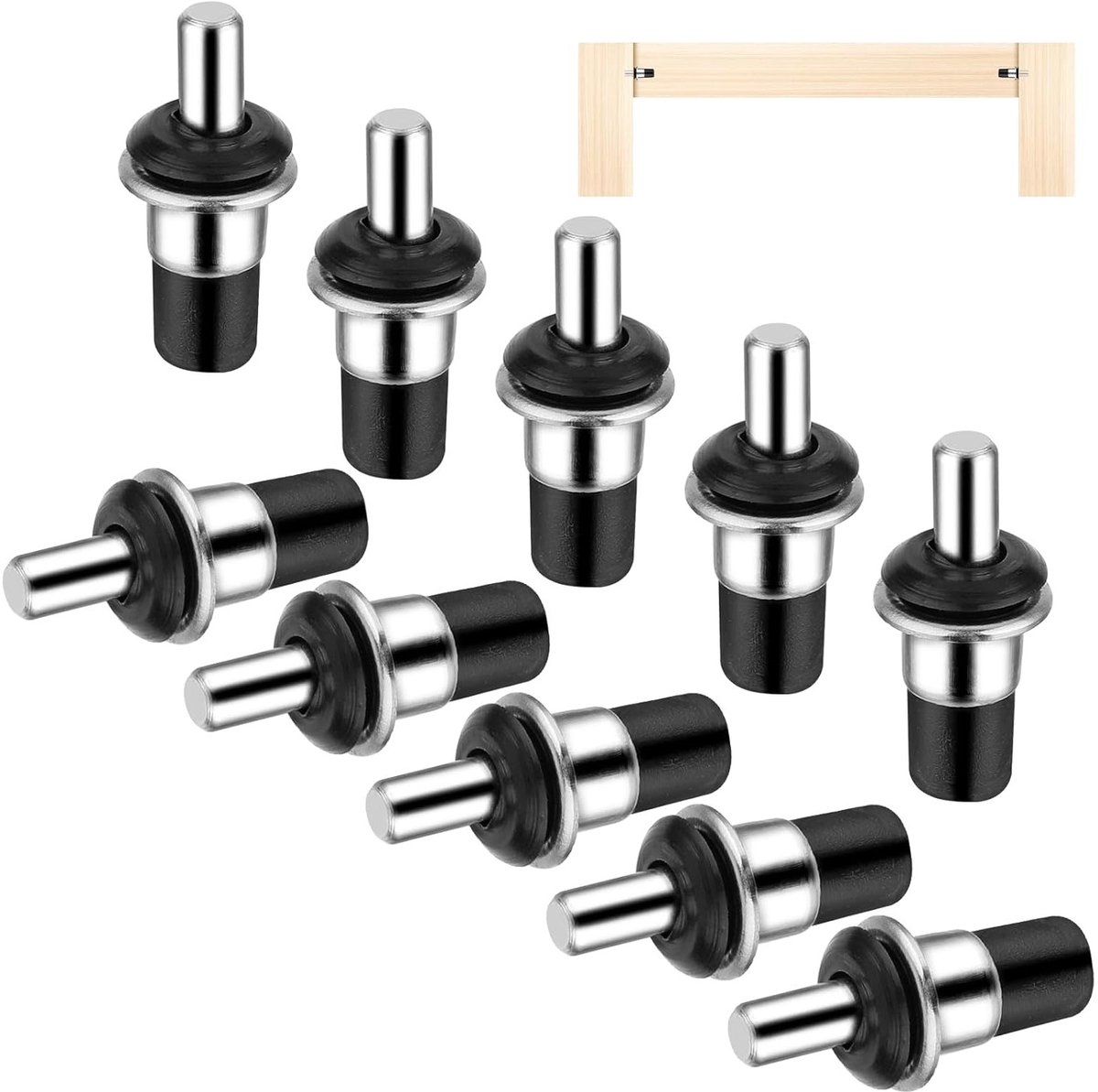 Spring Loaded Metal Ring Reparatiepennen - 10 Stuks Voor Plafond, Kastdeuren en Meubelondersteuning