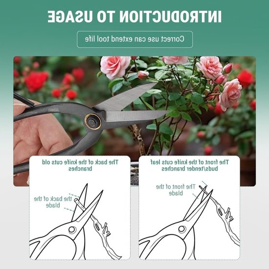 Plantenschaar van 200 mm voor het trimmen en snoeien van bonsai planten — afbeelding 5