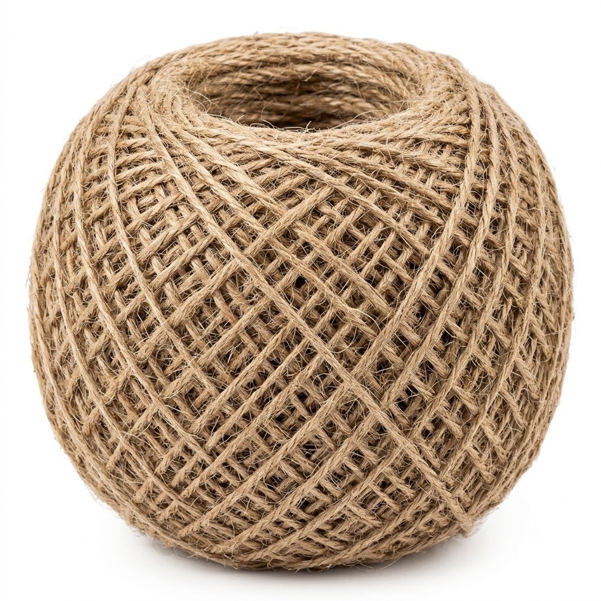 Beige jute koord voor knutselen en decoratie 2 mm dik 50 meter natuurlijk touw op rol geschikt voor handwerk weven en krabpaal bekleding rustieke uitstraling