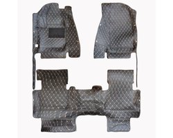 Vloermatten Set – Voor Mitsubishi Eclipse Cross 2006–heden – 5-zits – PU-leder voetmatten – Auto-interieur bescherming (Black Gold)