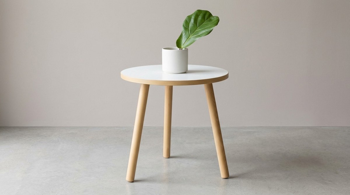 Luxe Salontafel – Wit – 50 cm – Industrohome