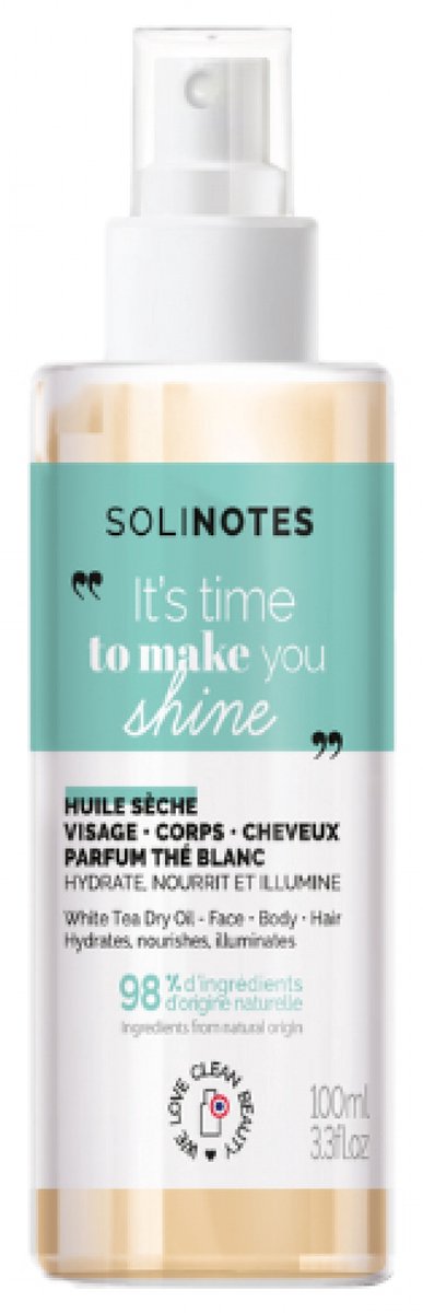 Solinotes Droge Olie Gezicht, Lichaam en Haar 100 ml (Geur : Witte thee)
