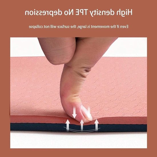 Dunne en lichtgewicht antislip yogamat voor yoga, pilates en fitnessoefeningen (34 * 17 * 0.8) — afbeelding 4