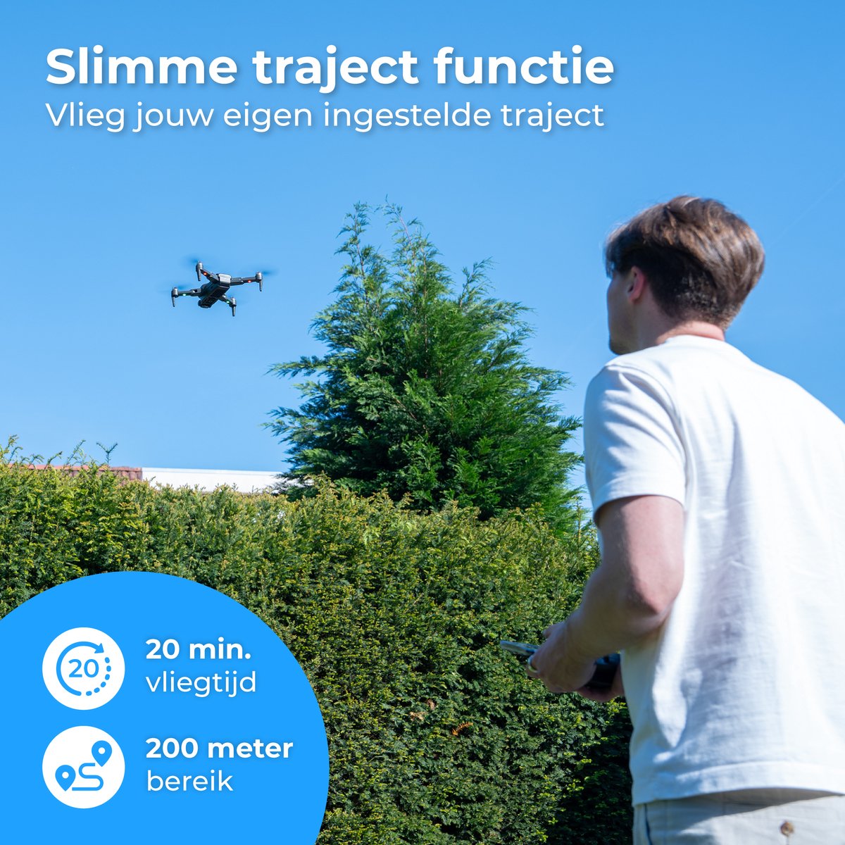 Nuvance - Drone met Camera en GPS - 1080p Mini Camera - voor Buiten en Binnen - inclusief Opbergtas en 3 Accu's - Mini Drone - Drone voor Kinderen en Volwassenen - Drones — afbeelding 5