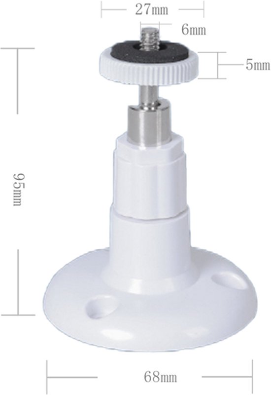 4 Stuks Camera Bevestiging - 360° Graden Verstelbaar - Verstelbare Camera Wandbeugel Houder - Beveiligingscamera Beugel - Wandmontage - Geschikt Voor Ring / Arlo / Wyze Beveiligingscamera's - Wit — afbeelding 5