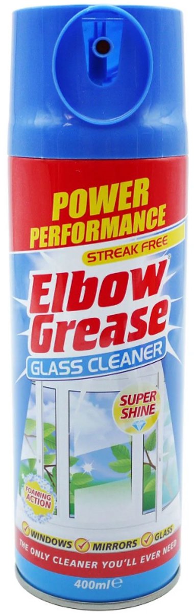 Elbow Grease Glasreiniger 400ml - Glasreinigers - Effectieve reiniging, snel drogend