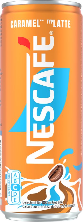 Nescafe - Latte Caramel Ijskoffie - 12 blikken a 250ml | bol
