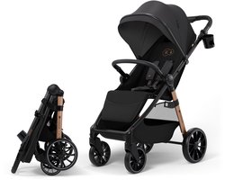 Kinderkraft GRANDE 2 Buggy - Grote wielen - Vlakke ligstand - Zwart
