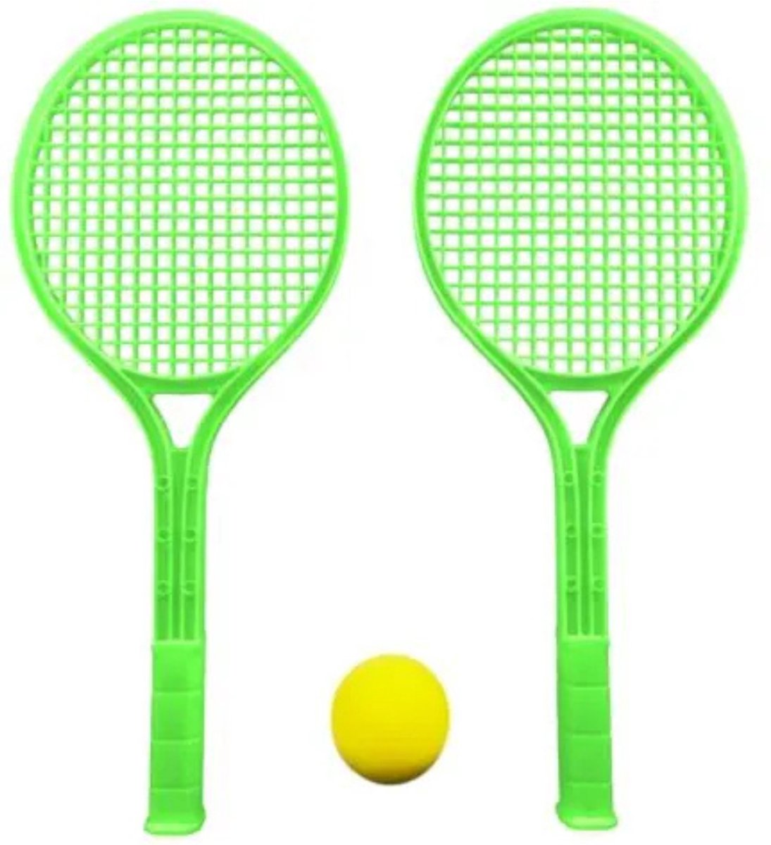 Tennis Set Kunststof 2 Rackets + Bal Groen