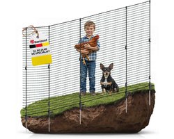 Omheiningsnet Voor o.a. Hond, Kat, Kip Of Kleine Huisdieren - 90cm Hoog - 15m lang - Flex - Verplaatsbaar Net