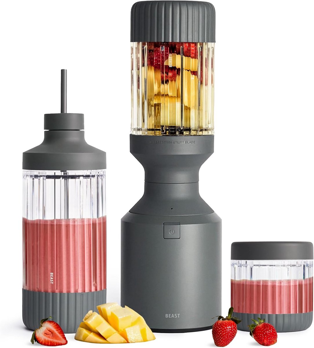 Krachtige Blender - Smoothie Maker - Gezonde Dranken Maken - 1200W Motor - 1200 ml - Donkergrijs