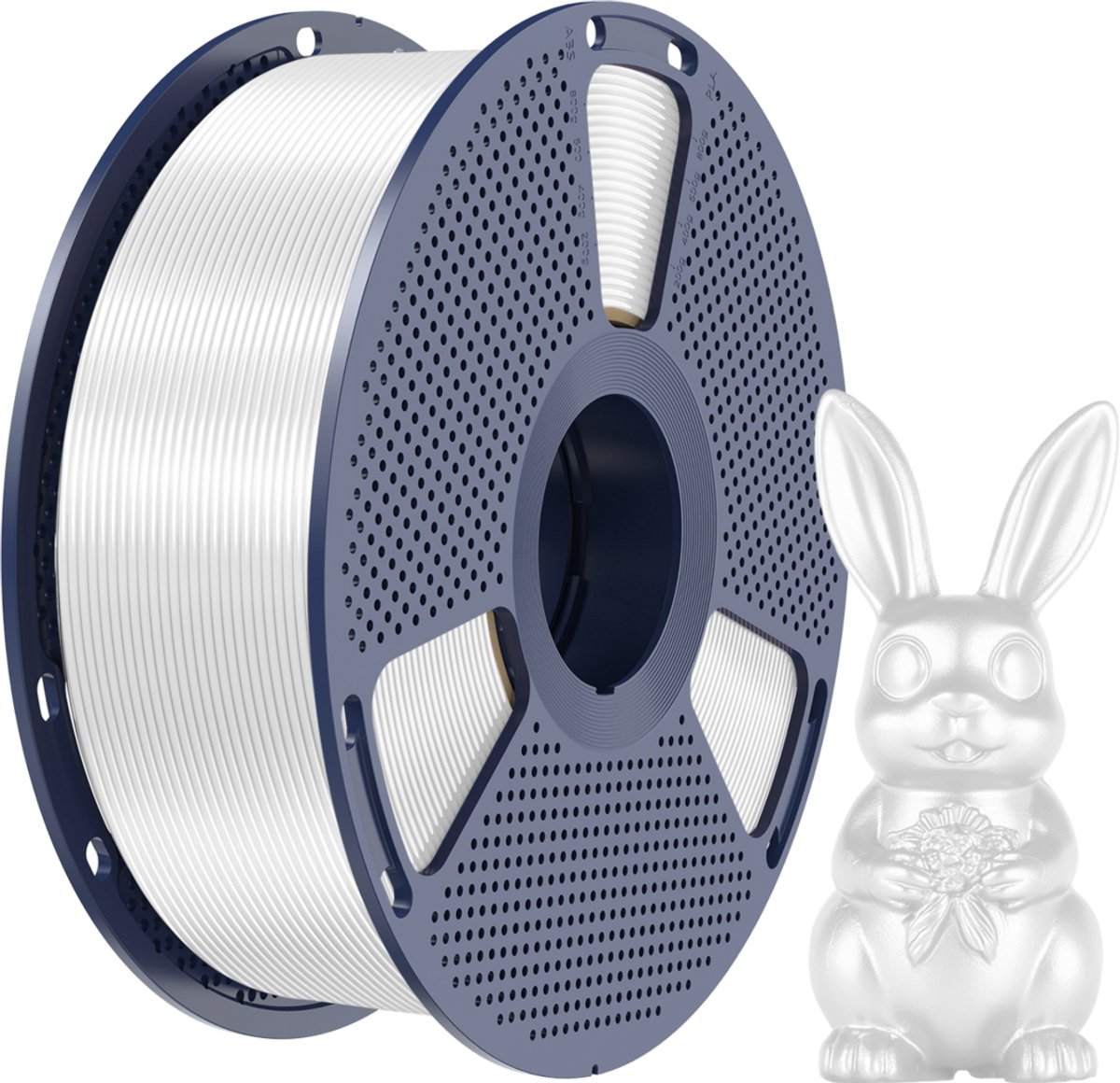 SUNLU 3D filament PLA+ Silk WIT 1,75mm 1kg