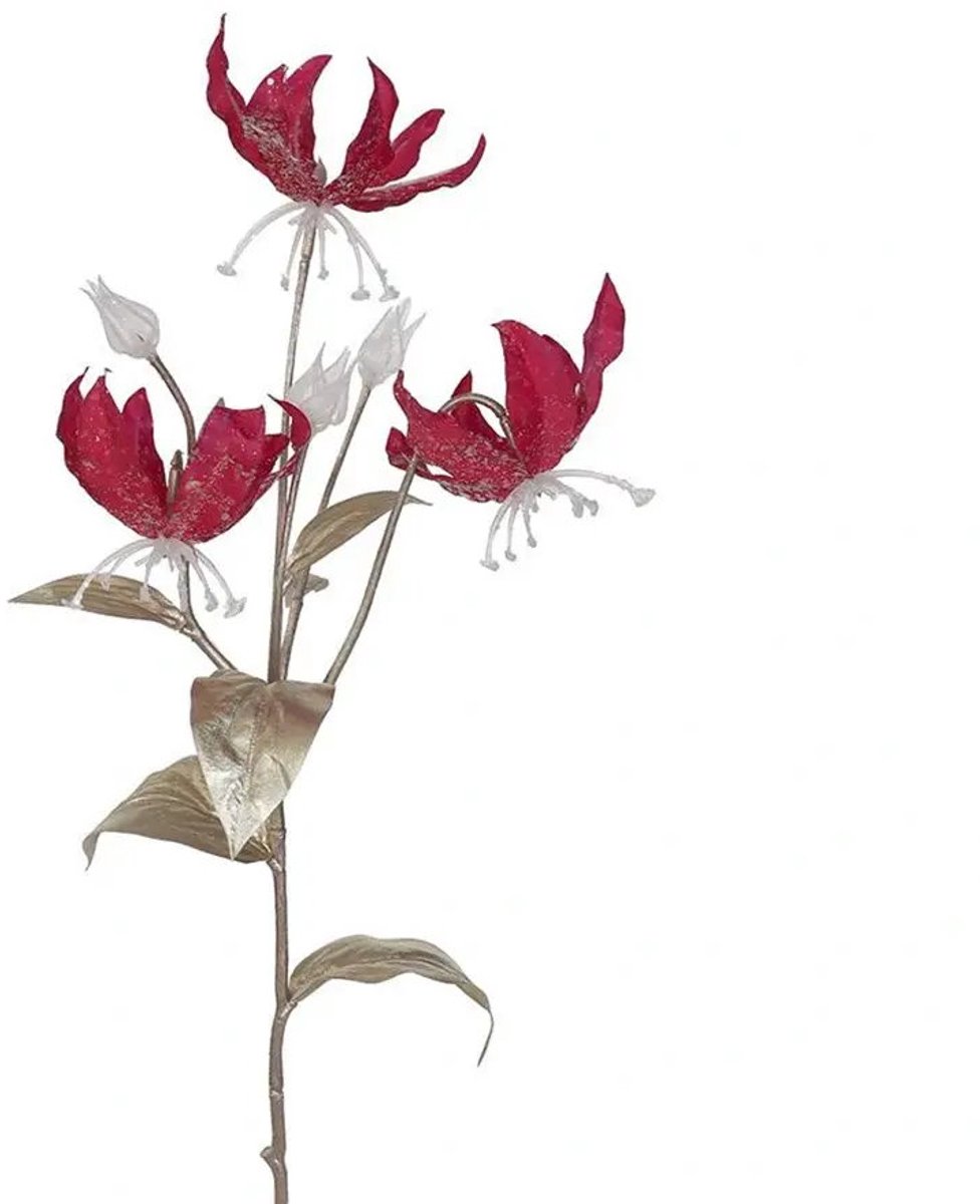 Buitengewoon Boet Buitengewoon de boet - Gloriosa lily tak rood 64 cm kunsttak
